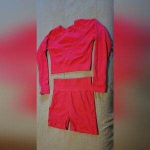 Hot pink workout set
